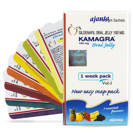 Kamagra Oral Jelly 100 mg/7包 液態果凍威而鋼 7種口味